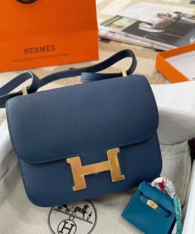 에르메스 콘스탄스18 딥블루 금장 앱송